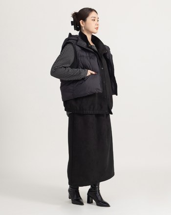 輕盈不臃腫羽絨連帽背心(三色)