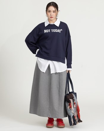 俐落感立體剪裁花苞裙(兩色)