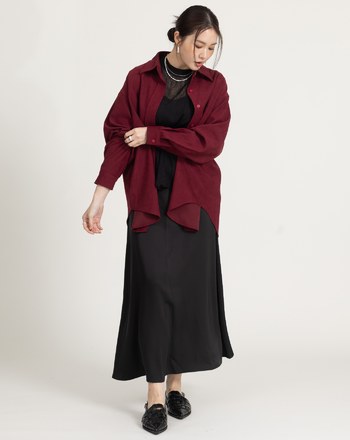 衣櫃必備緞面A字長裙