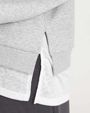 not today繡花開衩連帽大學T(兩色)