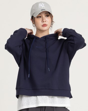 not today繡花開衩連帽大學T(兩色)