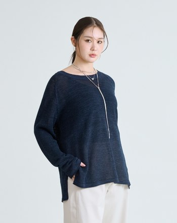 率性風針織透膚上衣(兩色)