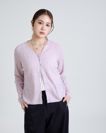 立體織紋開襟針織外套(兩色)