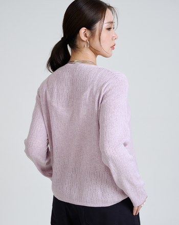 立體織紋開襟針織外套(兩色)