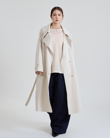 率性大翻領風衣外套(兩色)