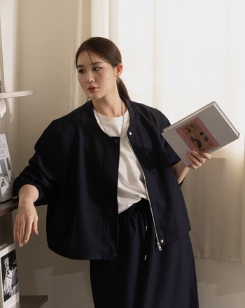 簡約無領西裝夾克