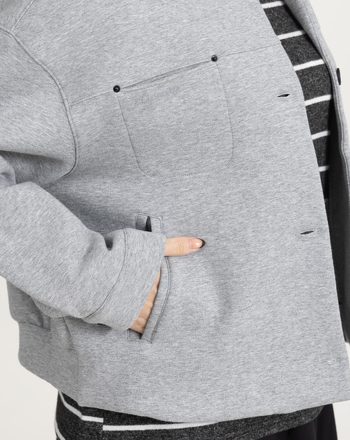 Q軟空氣棉無領外套(三色)