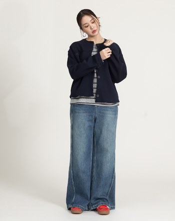 Q軟空氣棉無領外套(三色)