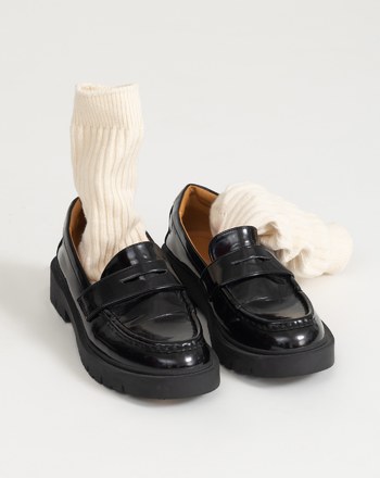 不勒腿粗針織長襪