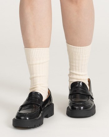 不勒腿粗針織長襪