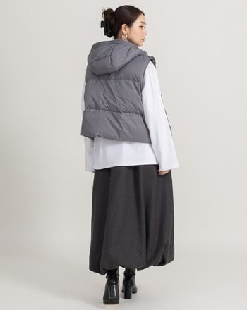 毛呢全腰鬆緊花苞裙(兩色)