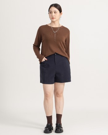 不易皺簡約針織上衣(四色)