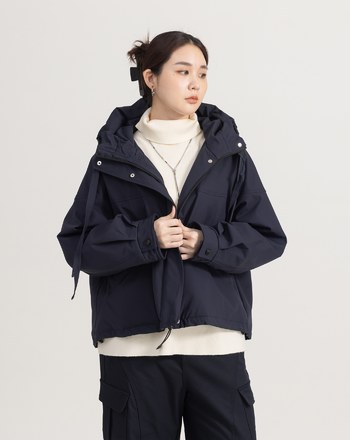 擋風防潑水鋪棉連帽外套(兩色)