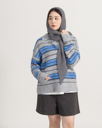  isn'tblue溫暖連帽圍巾(兩色)